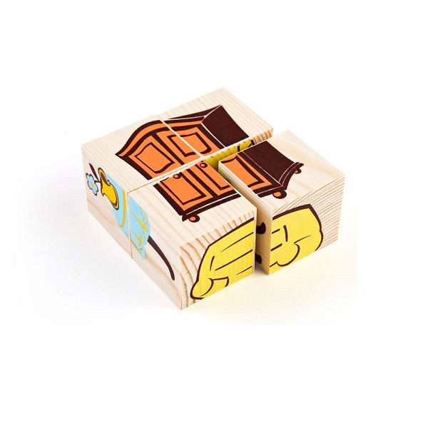 Набор из 4-х кубиков - Мебель из серии Собери картинку  